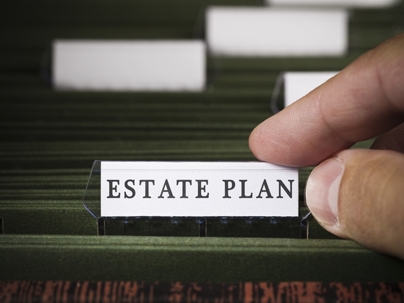 Legal will for inheritance in an estate planning folder